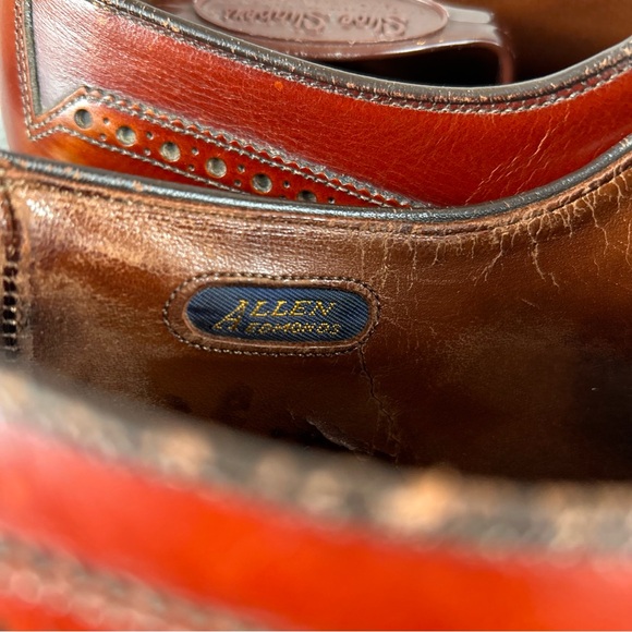 Allen Edmonds Caufield Wing-Tip Oxfords 11 D Made in USA Chestnut Leather Preppy main image 8